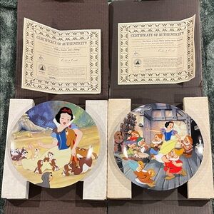 2 Knowles Company Walt Disney Collector Plates based on Snow White